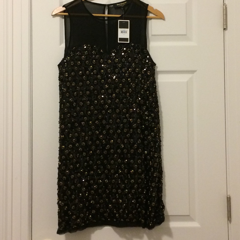 Juicy Couture Beaded Black Dress - Brand New With Tags - Size 8